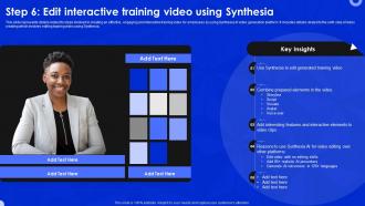 Step 6 Edit Interactive Training Video Using Synthesia Synthesia AI Video Generation Platform AI SS