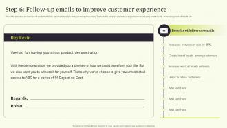Step 6 Follow Up Emails Seamless Onboarding Journey To Increase Customer Response Rate