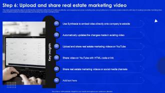 Step 6 Upload And Share Real Estate Marketing Video Synthesia AI Video Generation Platform AI SS