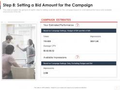 Step 8 Setting A Bid Amount For The Campaign Youtube Channel As Business Ppt Demonstration