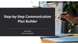 Step By Step Communication Plan Builder PPT Mockup AT