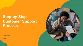 Step By Step Customer Support Process PPT Mockup AT Step By Step Customer Support Process PPT Mockup AT