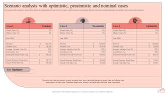 Step By Step Guide To Skincare Scenario Analysis With Optimistic Pessimistic And Nominal BP SS