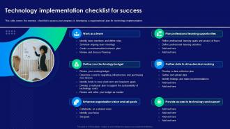 Step By Step Technology Implementation Guide Technology Implementation Checklist For Success