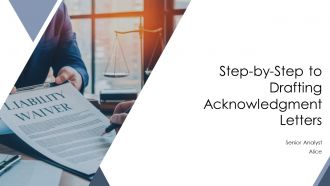 Step By Step To Drafting Acknowledgment Letters PPT Graphics AT