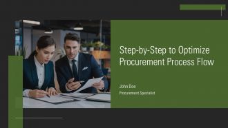 Step By Step To Optimize Procurement Process Flow PPT Template AT