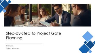 Step By Step To Project Gate Planning PPT Template AT