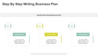 Step By Step Writing Business Plan In Powerpoint And Google Slides Cpb