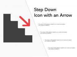 Step down icon with an arrow