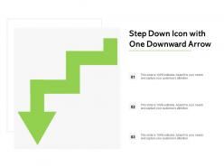 Step down icon with one downward arrow