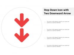 Step down icon with two downward arrow