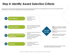 Step four identify award selection criteria teamwork ppt powerpoint presentation styles mockup