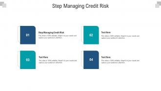 Step managing credit risk ppt powerpoint presentation model structure cpb