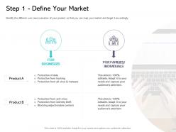 Step one define your market individuals ppt powerpoint presentation slides infographics