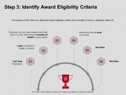 Step Three Identify Award Eligibility Criteria Employees Ppt Powerpoint Presentation Model