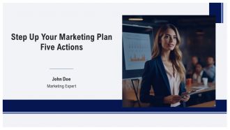 Step Up Your Marketing Plan Five Actions PPT PowerPoint AT