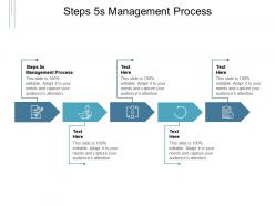 Steps 5s management process ppt powerpoint presentation gallery outline cpb