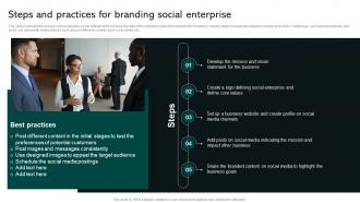 Steps And Practices For Branding Social Enterprise Social Business Startup
