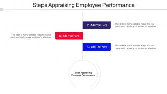 Steps Appraising Employee Performance Ppt Powerpoint Presentation Icon Cpb
