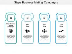 Steps business mailing campaigns ppt powerpoint presentation slides icon cpb