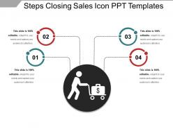 Steps closing sales icon ppt templates