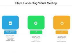 Steps conducting virtual meeting ppt powerpoint presentation icon objects cpb