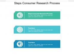 Steps consumer research process ppt powerpoint presentation show backgrounds cpb