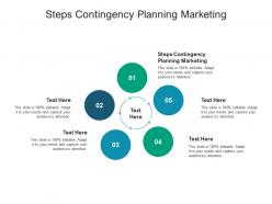 Steps contingency planning marketing ppt powerpoint presentation show deck cpb