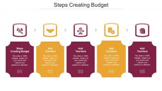 Steps Creating Budget Ppt Powerpoint Presentation File Clipart Cpb