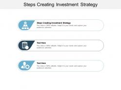Steps creating investment strategy ppt powerpoint presentation summary cpb