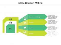 Steps decision making ppt powerpoint presentation model visuals cpb