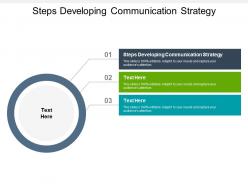 Steps developing communication strategy ppt powerpoint presentation professional images cpb
