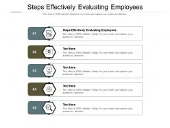 Steps effectively evaluating employees ppt powerpoint presentation inspiration example topics cpb