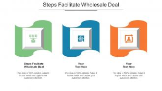 Steps Facilitate Wholesale Deal Ppt Powerpoint Presentation Icon Show Cpb