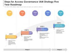 Steps for access governance iam strategy five year roadmap