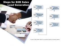 Steps for b2b sales lead generation