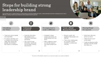 Steps For Building Strong Leadership Brand Developing Brand Leadership Capabilities