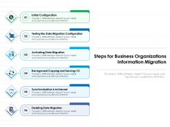 Steps for business organizations information migration