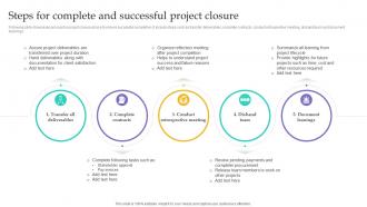 Steps For Complete And Successful Project Integration Management PM SS