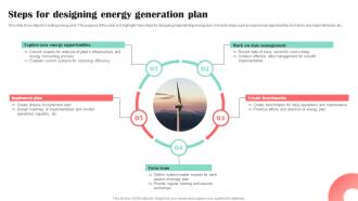 Steps For Designing Energy Generation Plan