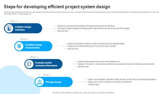 Steps For Developing Efficient Project System Waterfall Project Management PM SS