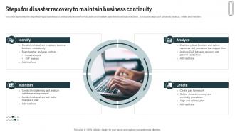 Steps For Disaster Recovery To Maintain Business Continuity