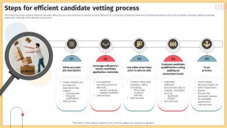 Steps For Efficient Candidate Vetting Process