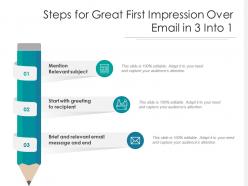 Steps for great first impression over email in 3 into 1