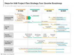 Steps For IAM Project Plan Strategy Four Quarter Roadmap