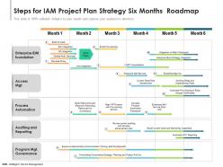 Steps For IAM Project Plan Strategy Six Months Roadmap
