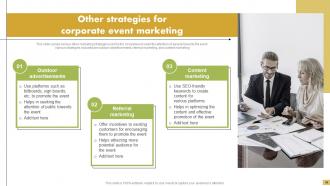 Steps For Implementation Of Corporate Event Strategy Powerpoint Presentation Slides Multipurpose Editable
