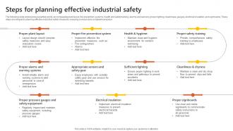 Steps For Planning Effective Industrial Safety