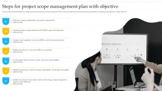 Steps For Project Scope Management Plan With Objective