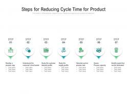 Steps for reducing cycle time for product